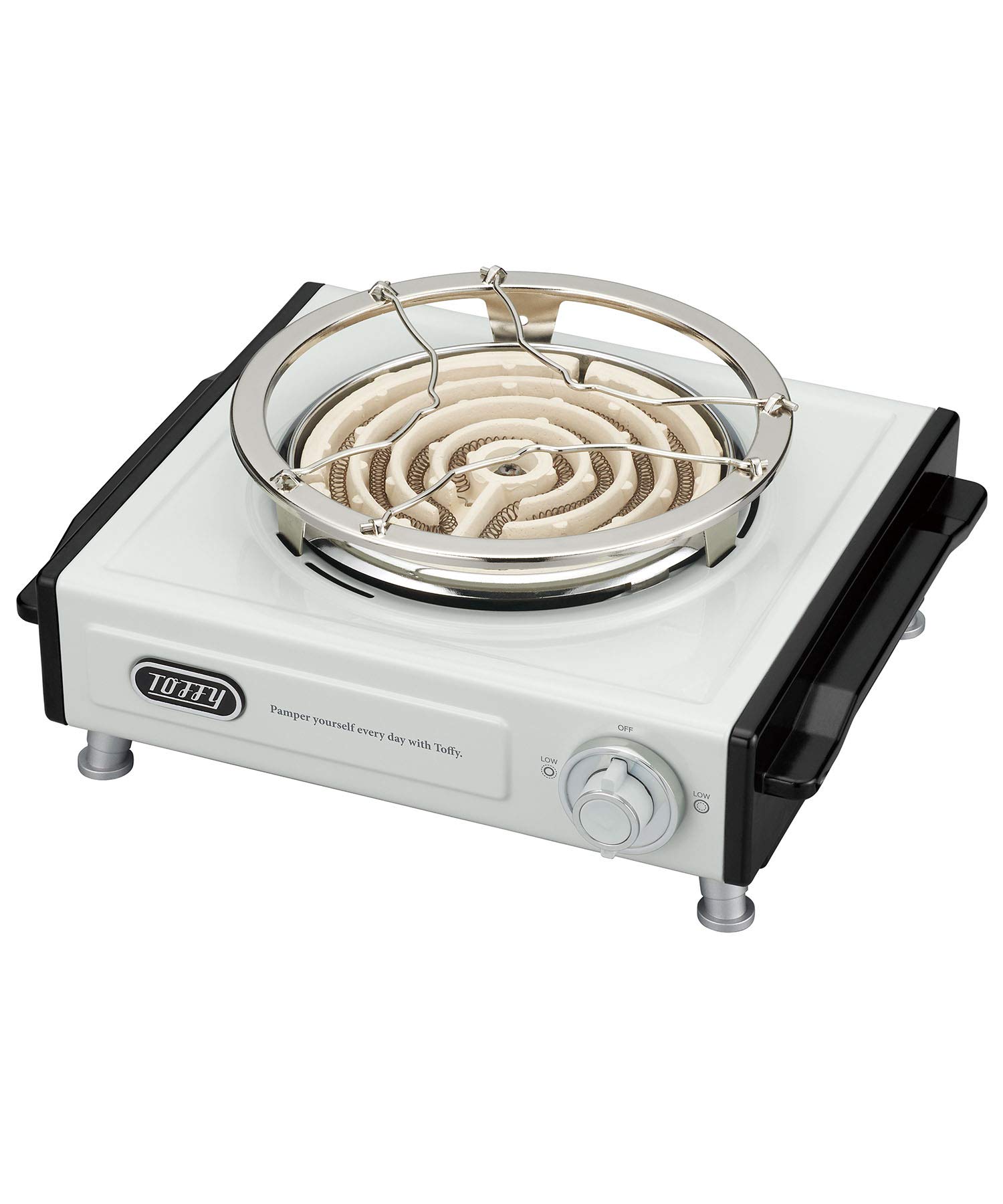 

Tabletop Electric Stove 800W High Firepower Small Stove Retro Cute Pot Toast Fondue [Toffy] K-SV1 (Ash White) K-SV1-AW