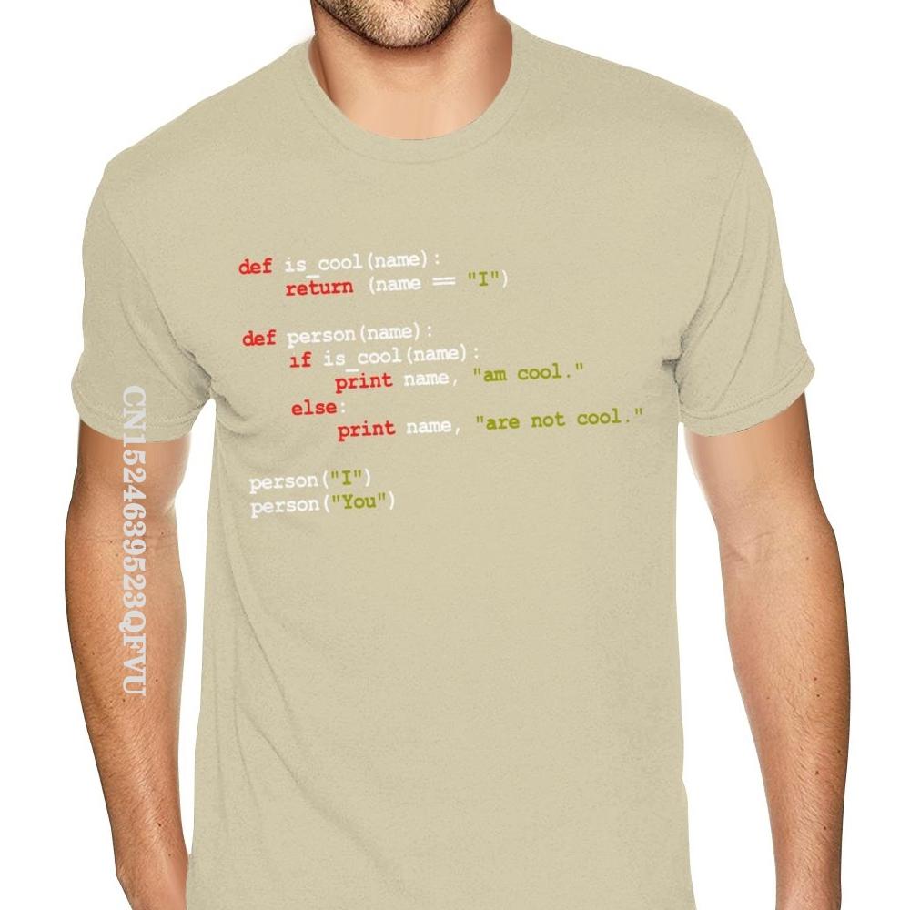 Python Code I Am Cool T-Shirts Jugend Fitnessshirt Herren Gothic Stil Anime T-Shirt Billig Marke Vintage T-Shirt