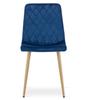 Turin Chair - Navy Blue Velvet / Wood-Colored Legs X 1