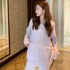New Sweet Cute Soft Pajamas Women's Autumn and Winter Thickened Wool Knitted Macaron Solid Color Twisted Rope Home Clothes