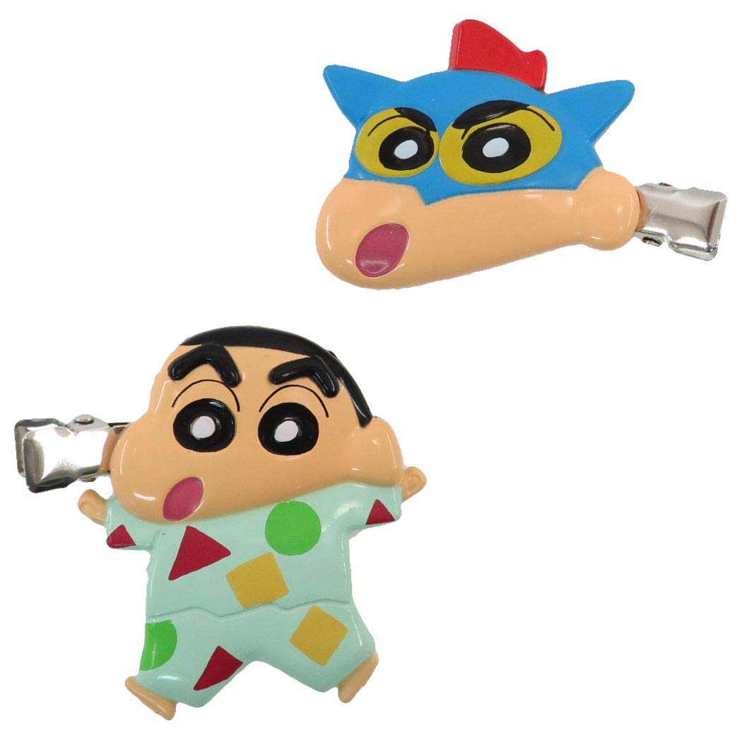Crayon Shin-chan [Hair Clip] Set of 2 Bang Clips, Non-Tangled  Shinnosuke B