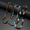 Noter New Bohemia Necklace Men Women Natural Coconut Bead Collar Irregular Tiger Eyes Howlite Colar Beach Leisure Accessories