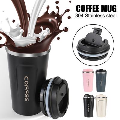 Tasse isotherme de voyage anti-fuite en acier inoxydable, 380/510 ml, double paroi