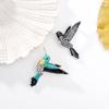 Yousheng Bird Brooch Realistic Flying Bird Colorful Rhinestone Decor Smooth Clothes Decoration Jewelry Anti-rust Colorfast Lady Dress Shirt Collar