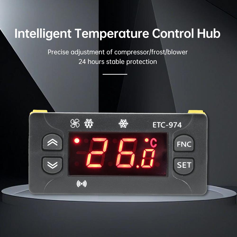 ETC-974 Controlador de Temperatura Alta Precisión Pantalla Digital Inteligente Control de Calefacción Descongelación de Refrigerador