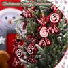 Weihnachtsbonbon-Dekorationen Hängende Bonbon-Ornamente mit Schnur zur Weihnachtsdekoration Weihnachtsbaumschmuck