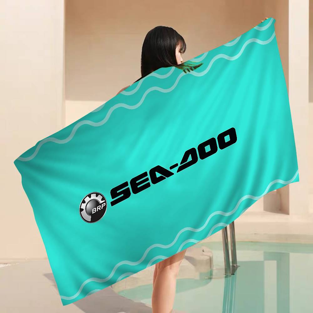 S-Sea D-Doo Seadoo Microvezel Deken Sneldrogende Strandlakens Oversized Bedrukking Super Absorberend Zwembad Deken Cotton 50x100cm
