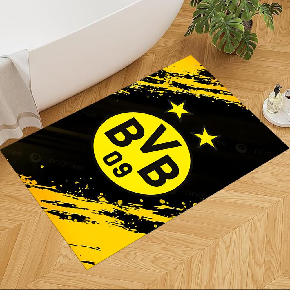 Borussia Dortmund Football Club Decorative Area Rug Durable Anti-slip Backing Non-slip Bottom Living Room Essential Minimalist Modern Style