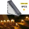Solar Garden Step LED Lamp Warm White Triangle Light Outdoor Environmentally Friendly Lantern Garden Deck Path Decor Lighting
