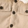 Infant and Toddler Winter New Fleece-Lined Thickened Jacket Top Baby Winter Corduroy Cotton Coat Exclusive