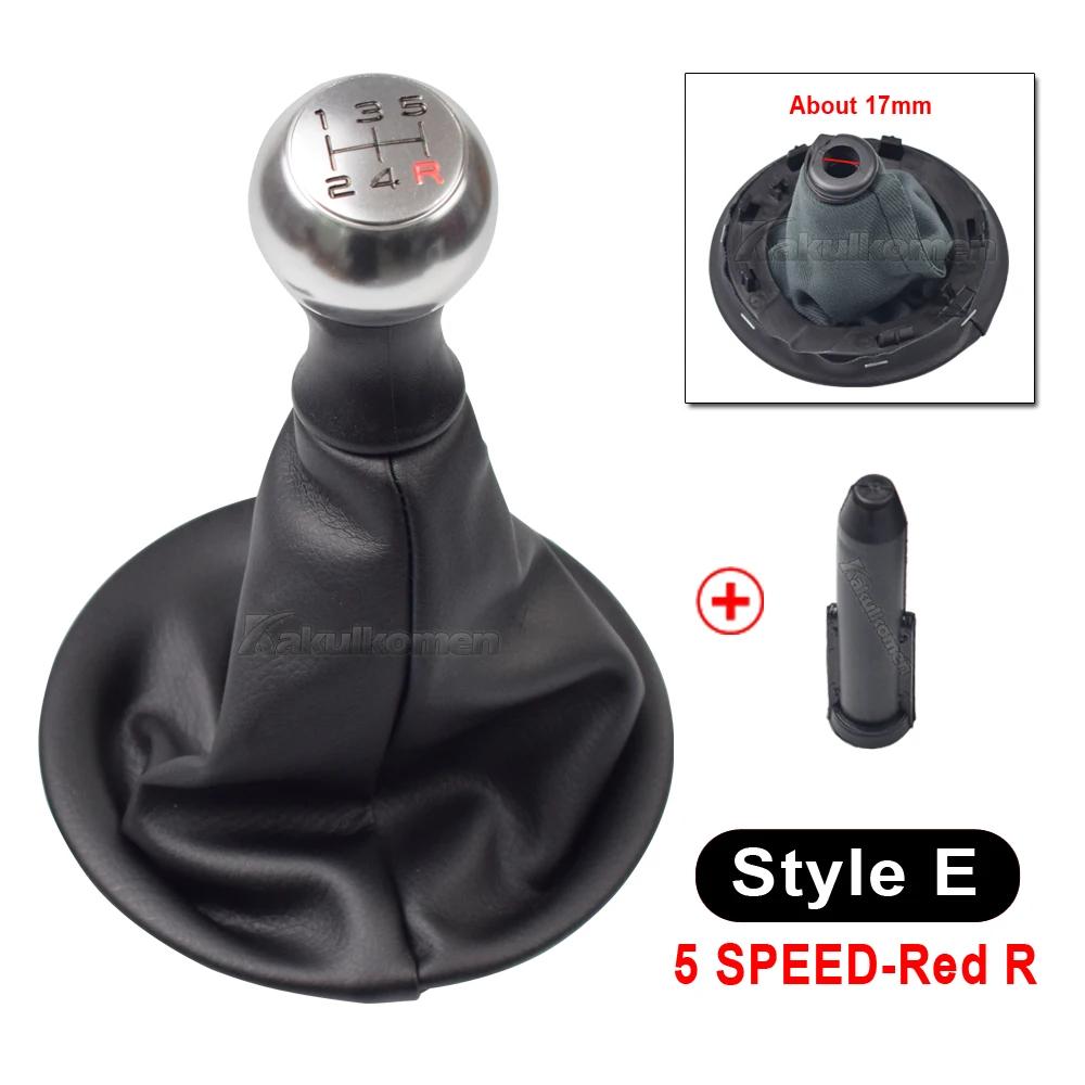 5R Speed Manual Gear Shift Knob Boot Gaiter For Citroen Berlingo II Peugeot Partner 2008 2009 2010 2011 2012 2013 2014 2015-2018