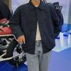 Camicia Casual Giacca a Maniche Lunghe da Uomo Autunno Nuovo Stile Coreano Giacca Larga con Revers