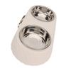 Double Pet Bowls Prevent Slip Stainless Steel Pet Food Water Bowls with Bowknot Decor Holder for