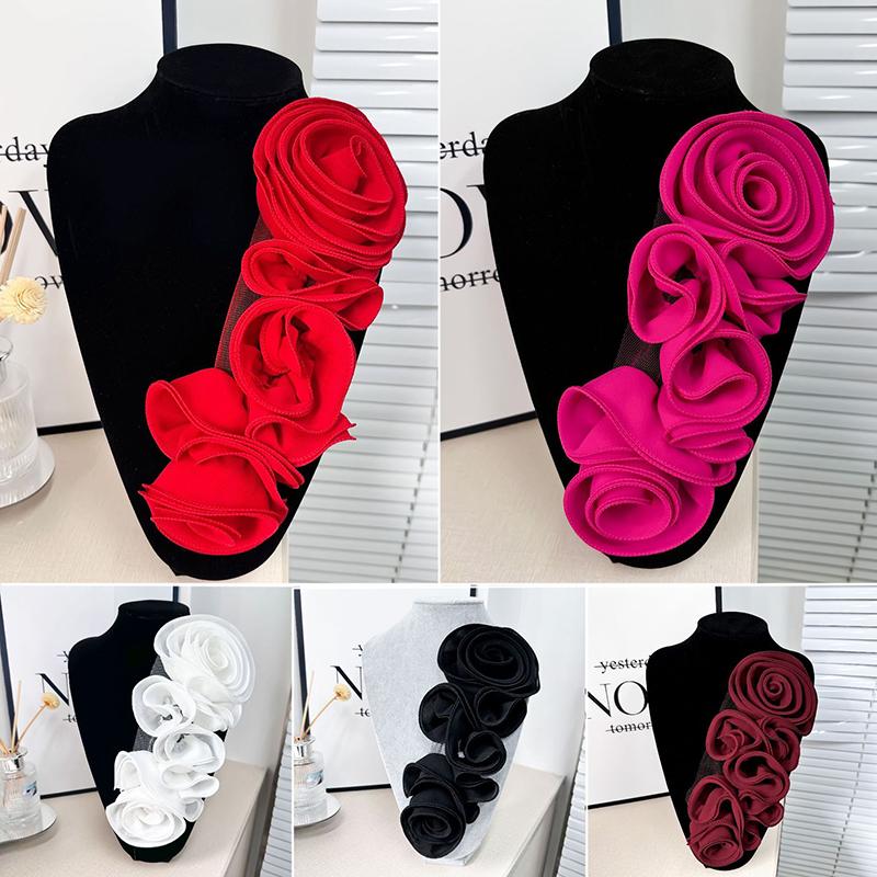 3D Floral Decoration Handmade Flower Patch Diy Chest Flower Sewing Applique For Wedding Dress Accessories