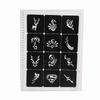 Temporary Tattoos Stencils 204 Patterns Water Resistant Reusable Hollow Out Body Art Stencil for Cosplay