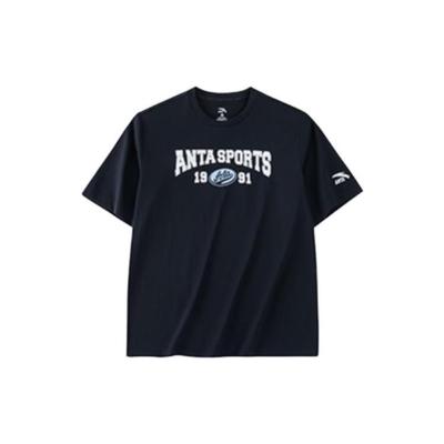 Logo Print Buchstabe Pullover Drop Shoulder T-Shirt Herren Oberteile Basic-Schwarz 152338101-4