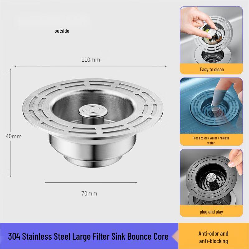 Stainless Steel Kitchen Sink Strainer and Drain Stopper