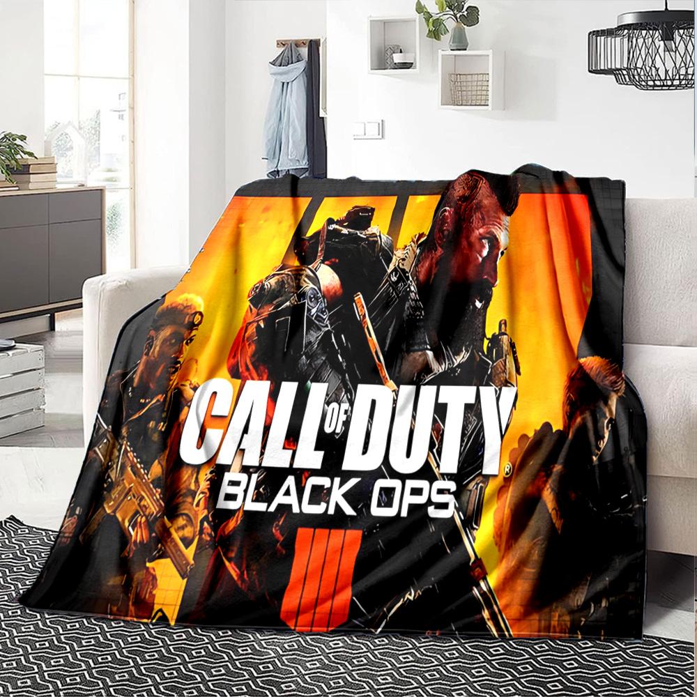 1pc Call Duty Black Ops Flannel Blanket for Super Soft Cute Comfort Blanket for Travel Bedding Couch Sofa Blanket Y73037