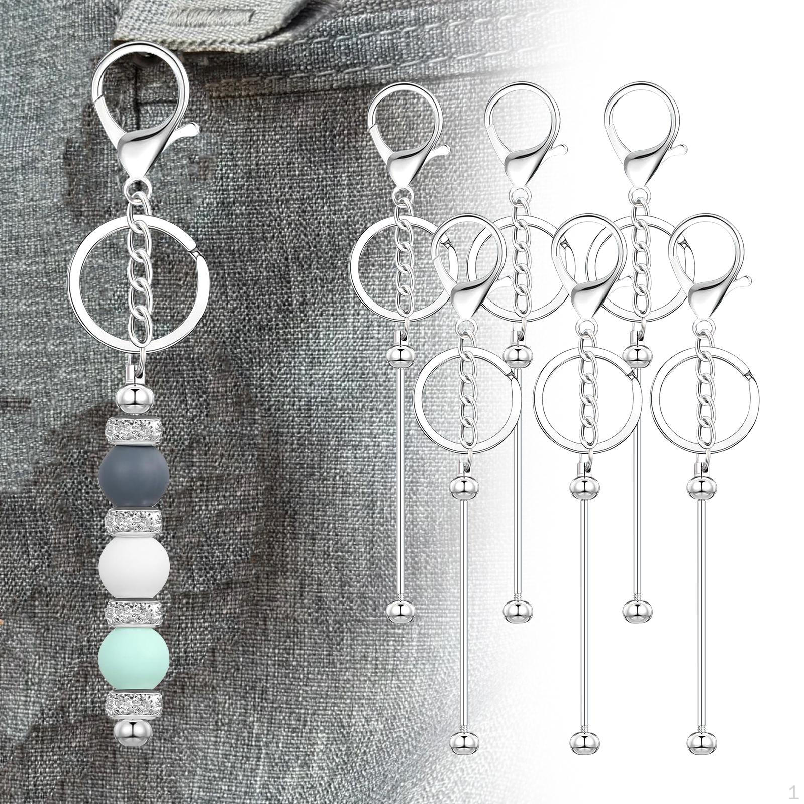 

Брелок из бисера, пустой DIY ремесло, металлический школьный офисный подарок, детские украшения 6pcs