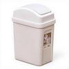 Rectangular Trash Can, Hinged Lid, Bathroom, Kitchen Bin Gray 30.5x21x42cm