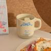 Bow Printed Mug Creative Ceramic Water Cup Breakfast Milk Cup Office Afternoon Tea Latte Coffee Cup Drinking Utensils