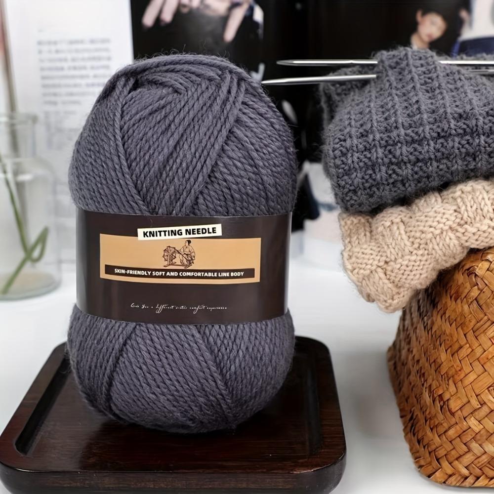 2pcsYarn for Hand Knitting Medium Thickness (3mm) Soft and Bulky Yarn Yarn Crocheting Knitting for Scarves Hats Shawls Cardigans and Gloves