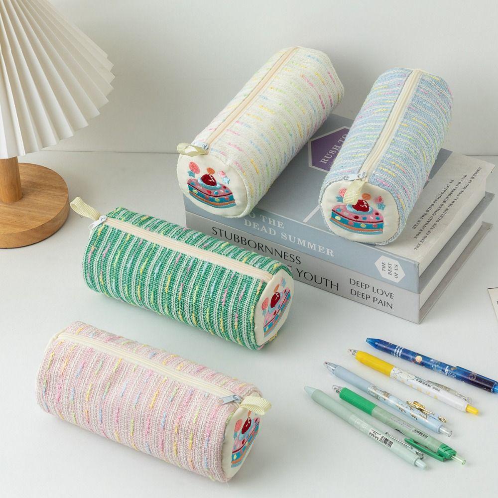 Floral Pattern Pencil Bag Large Capacity Pencil Case Cute Design Storage Organizer  Student Use