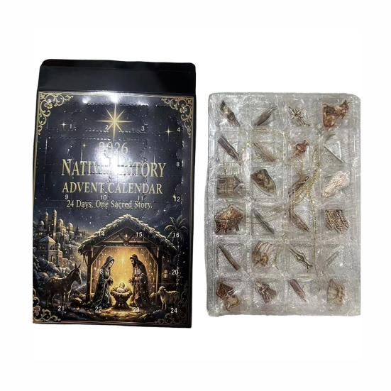 Dekorace odpočítávání do svátku Heritage Akrylový adventní kalendář, Dekorativní závěsná ozdoba, Odolný lehký zahradní blind box pro domácí ložnici a