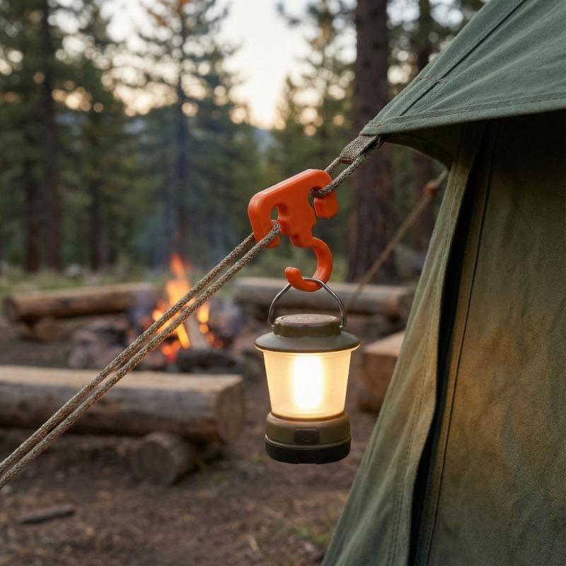 2PCs Portable Camping Hook Portable Multifunctional Clothes Lanyard Hook