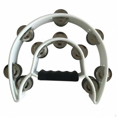 Orff Percussion Tambourine Ring, KTV Party Accessory, MultiColor White