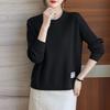 Plus-size Sweater Women's Loose Round-neck Pullover Casual Long-sleeved Solid-color Knitted Sweater Autumn and Winter Top