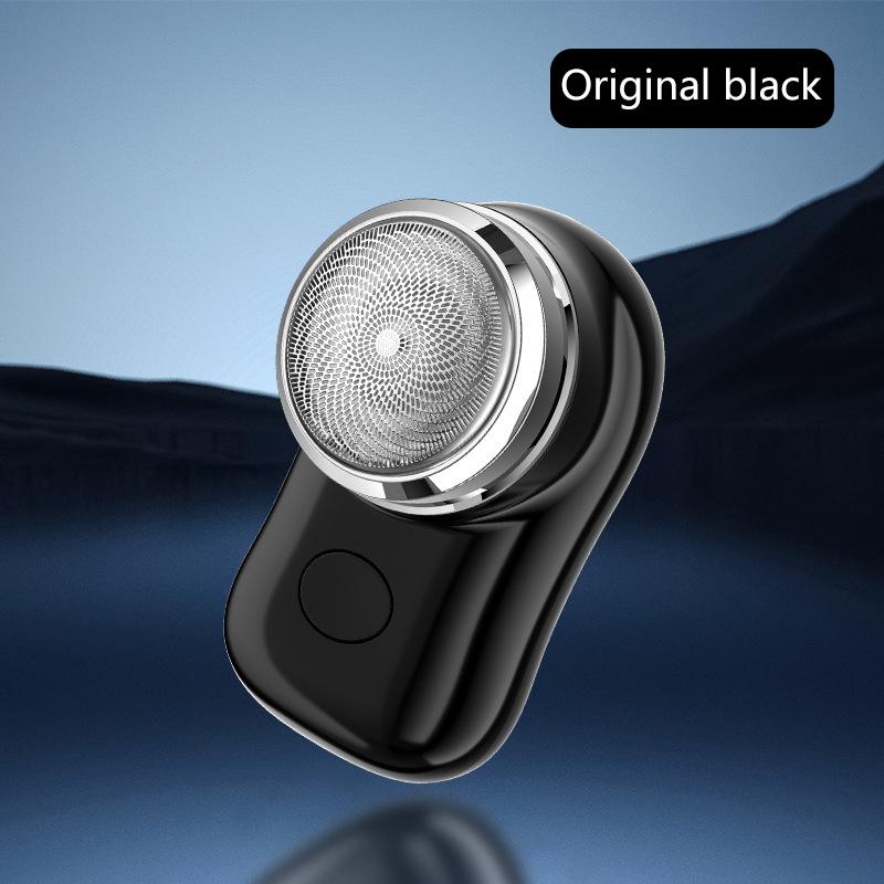 

1 шт. Мини бритва для мужчин, карманный размер, электрическая бритва, моющаяся, перезаряжаемая, беспроводная, триммер, ножи для лица и бороды чёрный