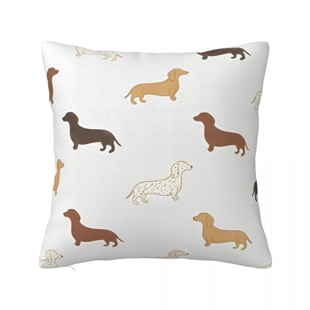 Dachshund Pillow Cases Gift for Animal Dog Lover Cushion Covers Awesome Polyester Decorative Pillowcase for Home 18x18