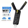BE6500 WiFi7 USB3.0 Wireless Dongle 6500Mbps Tri Band 2.4G 5G 6GHz 802.11BE High Speed Network Adapter for Windows 10 11 Desktop Laptop PC