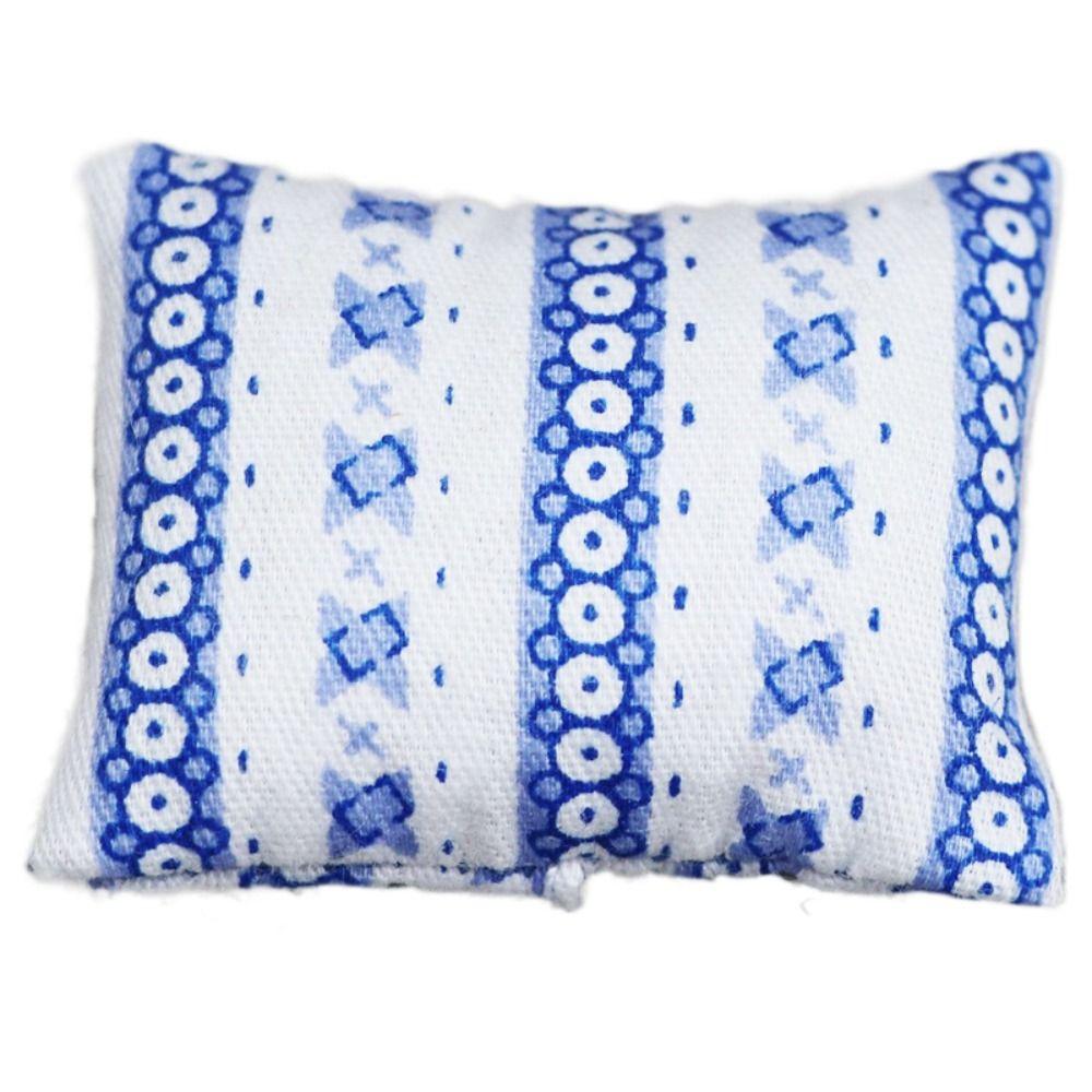 Pretend Play 1:6/1:12 Dollhouse Furniture Doll House Accessories Simulation Plaid Pillow Gifts