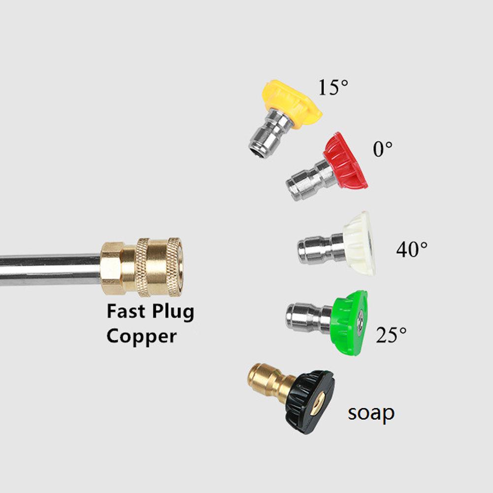 5PCS High Pressure Washer Spray Nozzle 1/4in Quick Connect 5 Colors 5 Angles for Karcher K025#