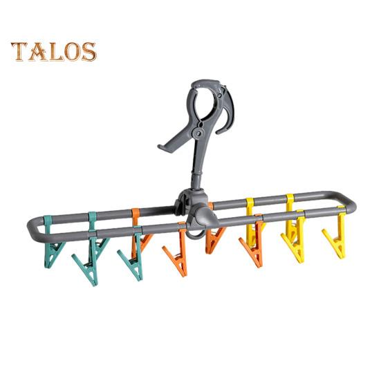 

Сушильная стойка, вешалка для детской одежды, вращающаяся на 360 градусов, складная конструкция, переносная вешалка для носков и нижнего белья с зажимами серый