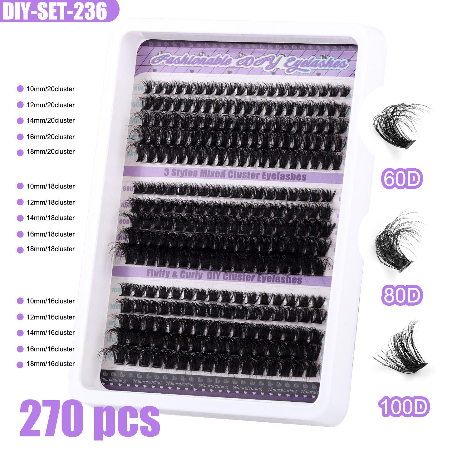 

Cross-Border DIY False Eyelashes: Thick, Curled, Mixed Styles, Large Pack