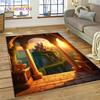 Dream Fairy Tale Castle Mysterious Gothic Cartoon Carpet Rug for Living Room Bedroom Home Sofa,Kid Area Rug Non-slip Floor Mat