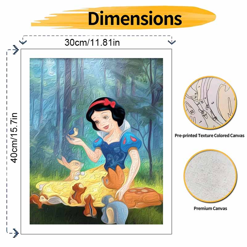 Disney digital oil painting Snow White diy coloring handpainted filling home decoration gift for wall art decor home interior design