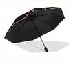 1pc Lotus Mandala Automatic Open/close Folding Compact Umbrella, 8-Rib Sturdy Canopy, Lightweight Portable, Everyday Use, Gift, Outdoor Umbrella, Trav