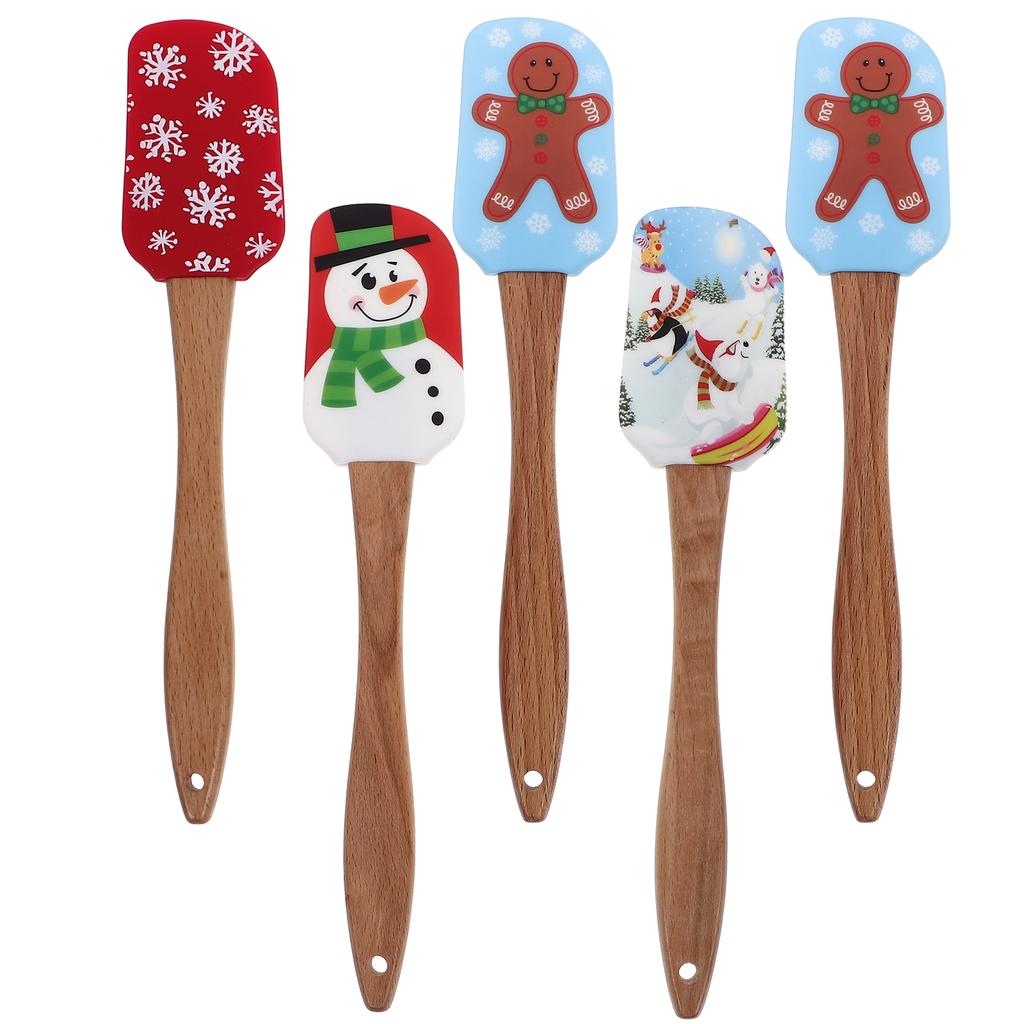 5 Pcs Baking Supplies Silicone Cream Spatula Wear-resistant Tool Convenient Brush Cake Daily Reusable Tools Butter Scraper