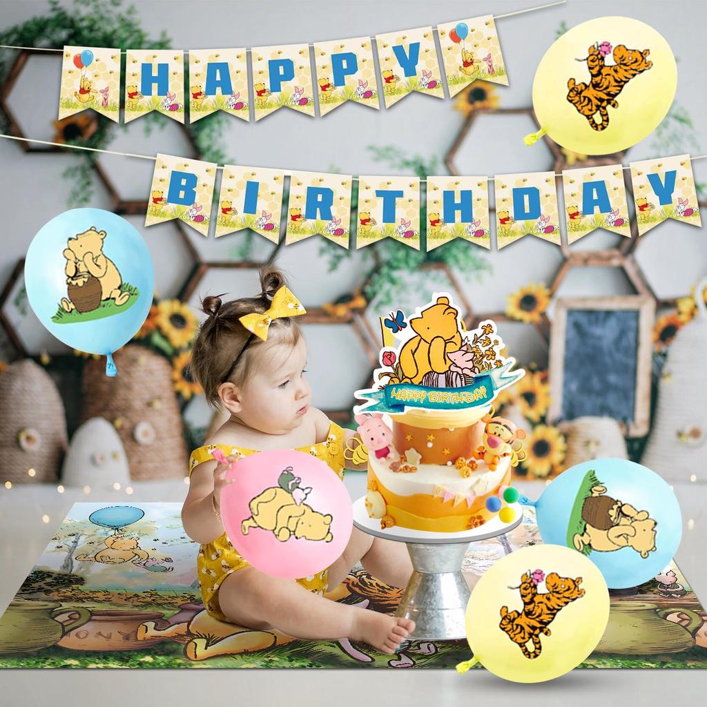 112pcs Cartoon the Birthday Party Decorations Tableware Set - Balloons Backdrop Banners Cups Cake Toppers Napkins etc Party Decorations