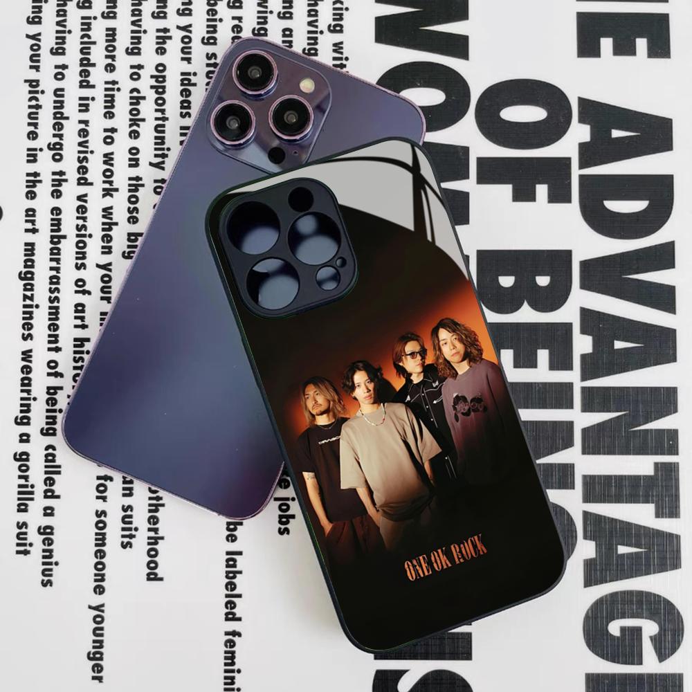 Japan Band ONE OK ROCK Phone Case for Iphone 17 16 15 14 12 11 13 Pro Max Mini X Air Puls Black Glass Cover
