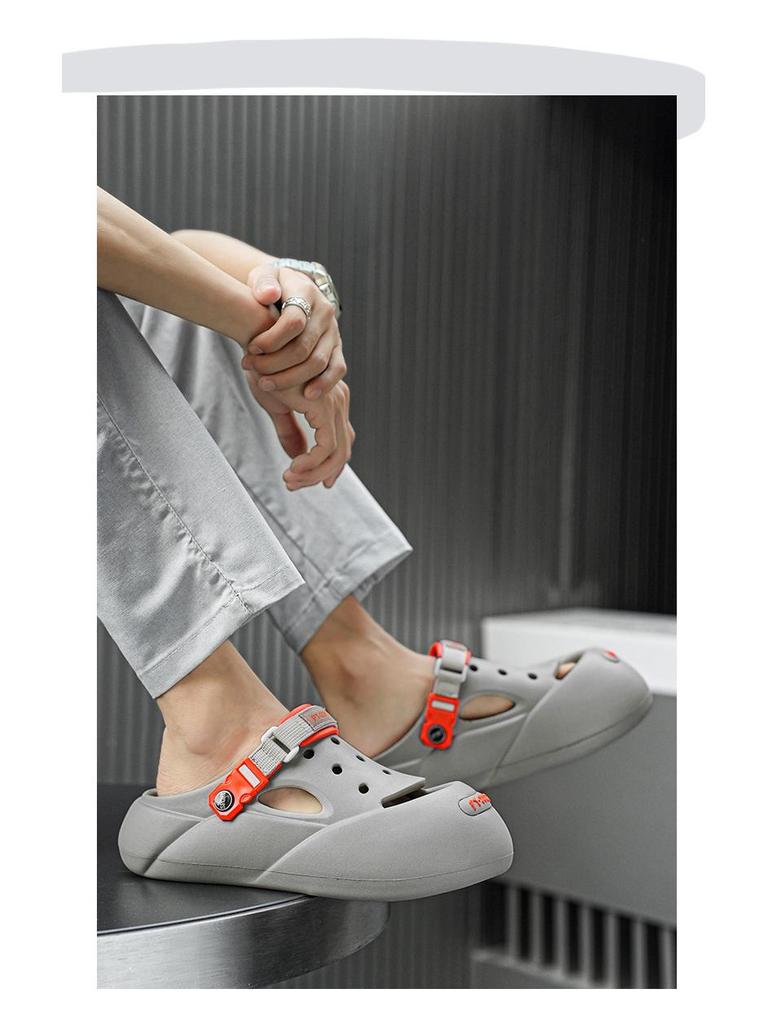 Unisex Summer Garden EVA Hole Shoes: Casual Outdoor Sandals & Trendy Beach Baotou Slippers