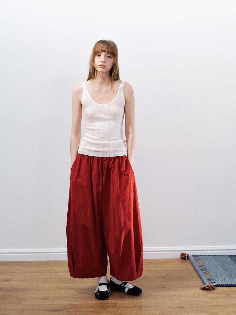 Spring Casual Tencel Linen Rib Knit Tank Top - Women’s Versatile Solid Color