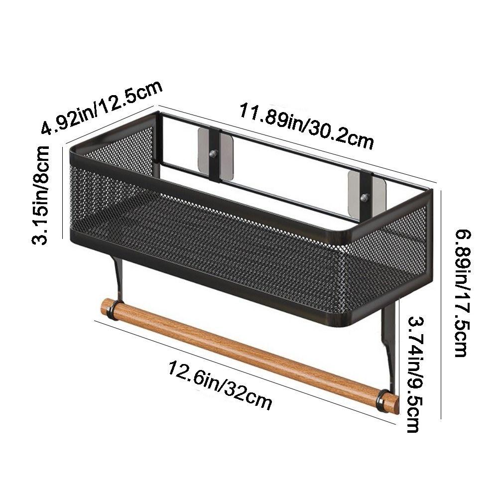 Strong Load-bearing Spice Storage Rack Wall Mounted Wall Shower Shampoo Rack  Bathroom