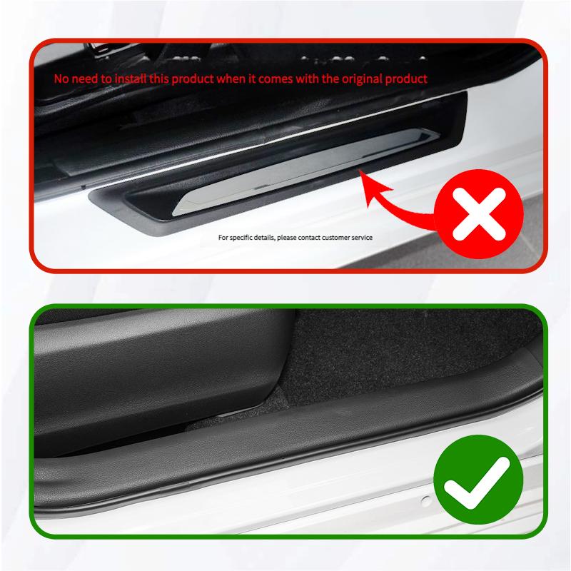 4Pcs For Tesla Model 3 Model X Model S Model Y Car Sticker Auto Door Trunk Protective Strip Anti Scratch Decal Accessories