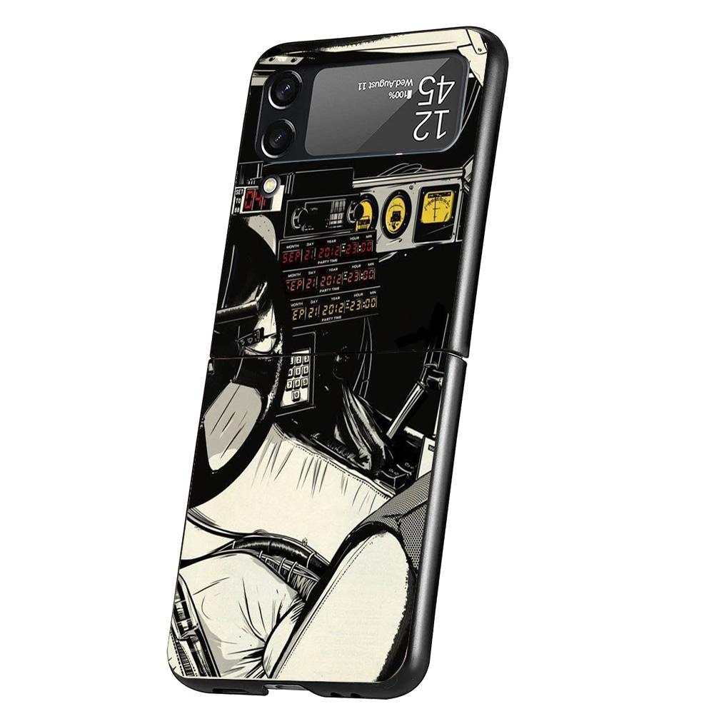 Back To The Future TV Cover Phone Case For Samsung Galaxy Z Flip 7 6 5 4 3 5G Flip7 Flip6 Flip5 Flip4 Flip3 Black Fundas Shell G
