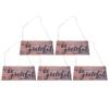5 Set Wooden Letter Plaque Door Wall Decor Front Porch Shop Holiday Decoration Hanging Pendant